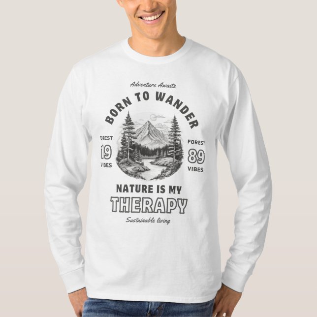 Camiseta Nascer de vaguear, a natureza é minha terapia (Frente)