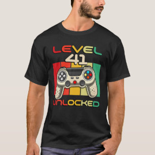 Camiseta Nascer De Videogamer De Nível 41 Desbloqueado Em 1
