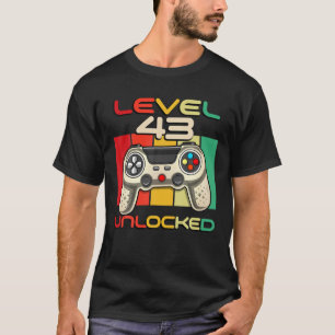 Camiseta Nascer De Videogamero De Nível 43 Não Bloqueado Em