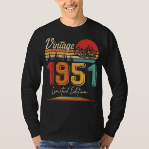 Camiseta Nascer De Vintage Em 1951 Festa De Aniversário Cas
