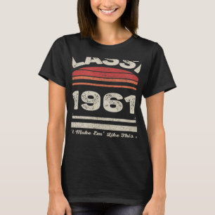 Camiseta Nascer De Vintage Em 1961, 61ruas, Aos 61 Anos