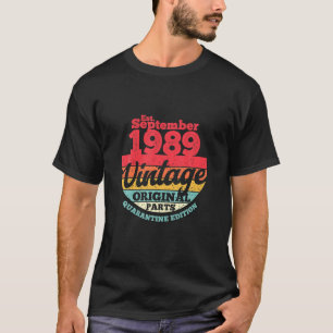 Camiseta Nascer de Vintage setembro de 1989 Quarantine Edit