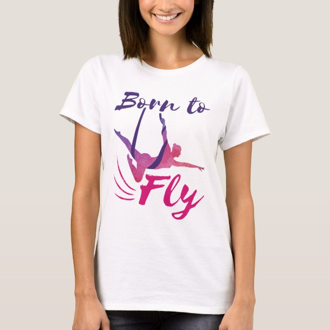 Camiseta Nascer de Yoga aérea para voar (Frente)