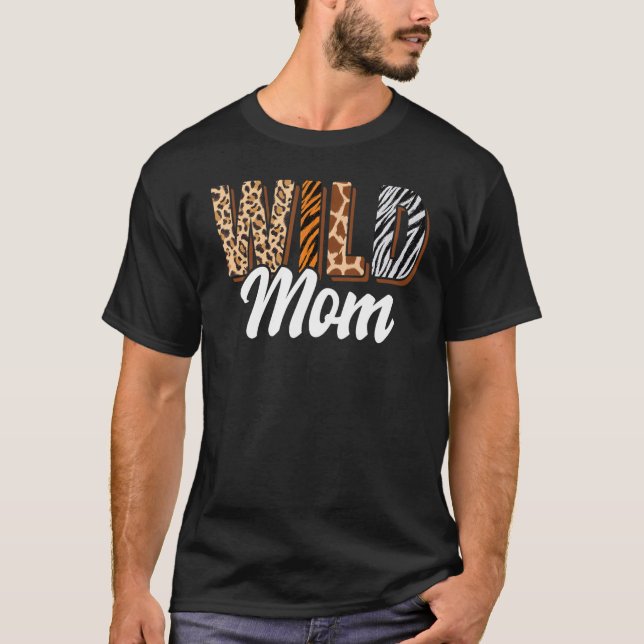 Camiseta Nascer de Zoo da Mãe Selvagem Dois Estar Selvagem  (Frente)