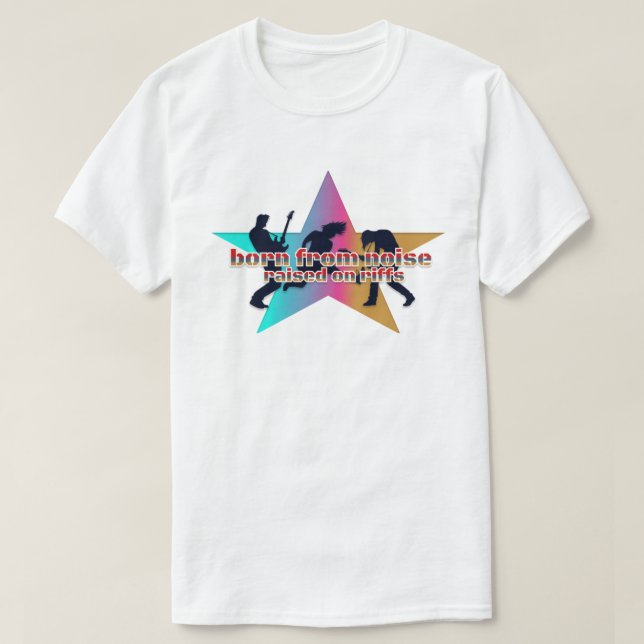 Camiseta Nascer do ruído, criado em Riffs (Frente do Design)