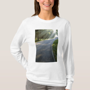 Camiseta Nascer do sol através da névoa ao longo do Rio Gre