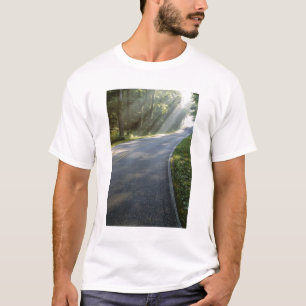 Camiseta Nascer do sol através da névoa ao longo do Rio Ver