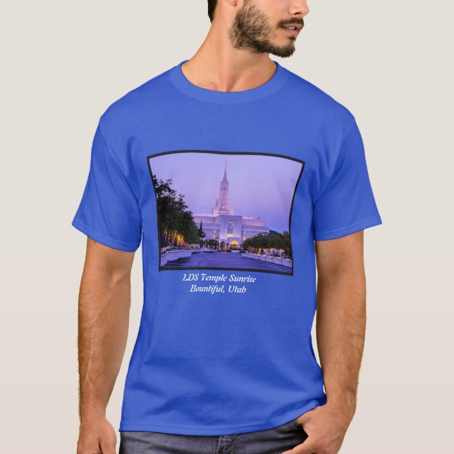 Camiseta Nascer do sol beneficiente do templo de Mormon de (Frente)