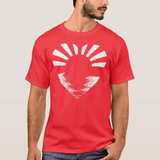 Camiseta Nascer do sol de Japão (branco em homens