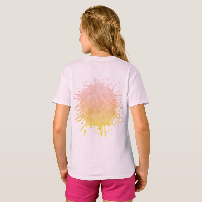 Camiseta Nascer do sol em céus de algodão doce (Parte Traseira Completa)