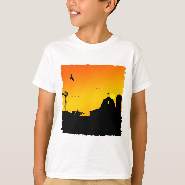 Camiseta nascer do sol na fazenda (Frente)