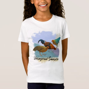 Camiseta Nascer do Sol no Quintal - Roxos Azuis Vermelhos T