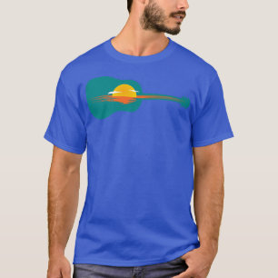 Camiseta nascer do sol ou pôr do sol no violão1087