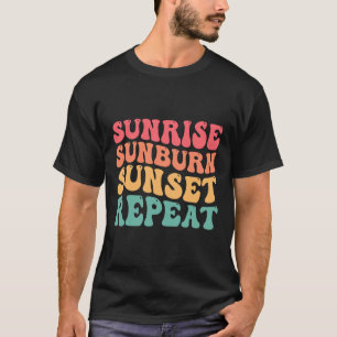 Camiseta Nascer do Sol Queimadura do Sol Pôr do Sol Repita