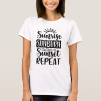 Camiseta Nascer do Sol Queimadura Solar Pôr do Sol