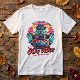 Camiseta Nascer do Sol Skate Retro Vintage Anos 80