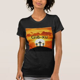Camiseta Nascer do sol vietnamiano Jesus do calvário