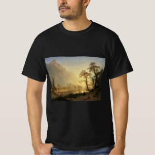 Camiseta Nascer do sol, Yosemite Valley por Albert Bierstad
