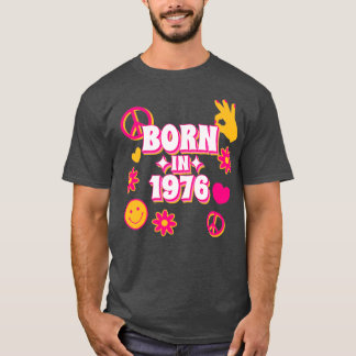 Camiseta Nascer dos anos 70 de 1976 Ano de nascimento