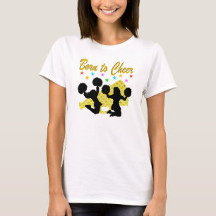 Camiseta NASCER Dourado PARA O CHEERLEADER MEGAPHONE CHEER