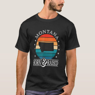 Camiseta Nascer E Orgulho De Estado Dos Eua Em Montana