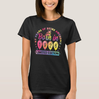 Camiseta Nascer Em 1926 Tie Dye 97º Aniversário 97 Anos De