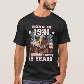 Camiseta Nascer Em 1941 Legendário Desde 82 Anos