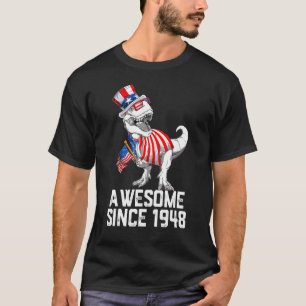 Camiseta Nascer Em 1948, Com 74 Anos, Feito Em 1948, 74º Na