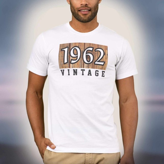 Camiseta Nascer em 1962 (Criador carregado)