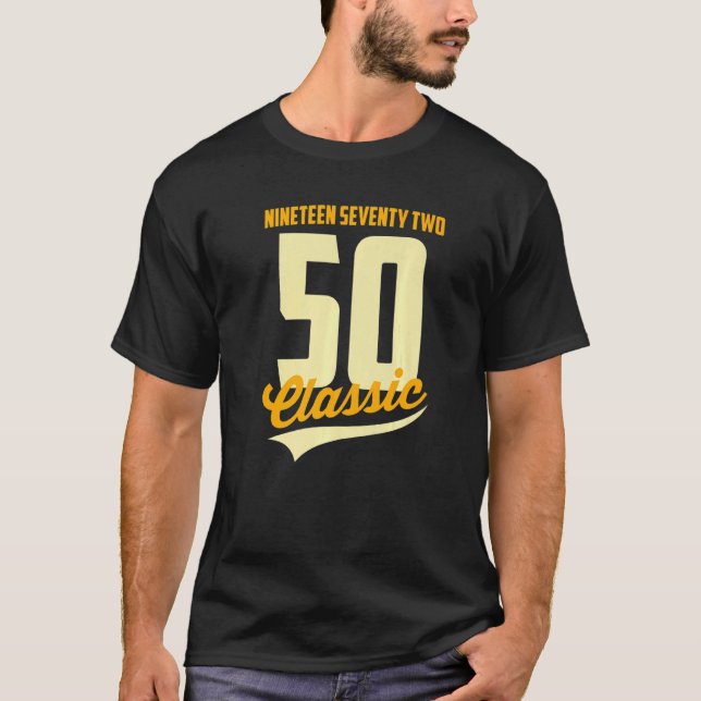 Camiseta Nascer Em 1972 Palavras 1972 Setenta E Dois Clássi (Frente)