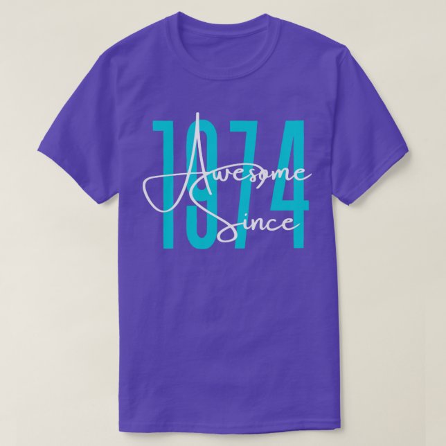 Camiseta Nascer em 1974 (Frente do Design)