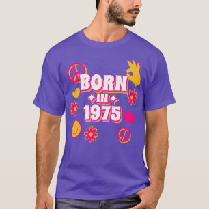 Camiseta Nascer em 1975 anos 70 Ano de nascimento