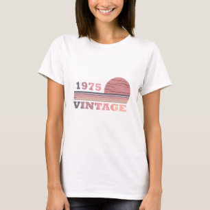 Camiseta nascer em 1975 vintage 50th festa de aniversário