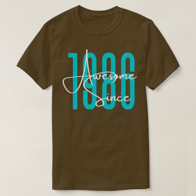 Camiseta Nascer em 1986 (Frente do Design)