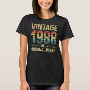 Camiseta Nascer Em 1988 Todas As Peças Originais Vintage B 