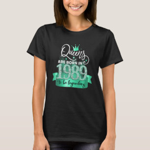 Camiseta Nascer em 1989 I Black Turquoise Party Outfit & Ac