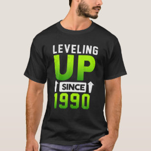 Camiseta Nascer Em 1990 Nivelando Os Jogos Desde 1990