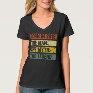 Camiseta Nascer Em 2019 Retro Man Myth Legend Birthday Vint
