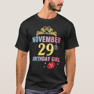 Camiseta Nascer Em 29 De Novembro Feliz Aniversário Me Quee