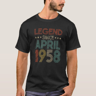 Camiseta Nascer Em Abril De 1958 Legenda Desde 64 Anos 64 A