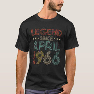 Camiseta Nascer Em Abril De 1966 Legenda Desde 56 Anos De I