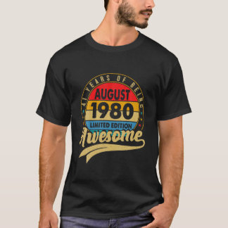 Camiseta Nascer Em Agosto De 1980 Edição Limitada 41Rua Ani