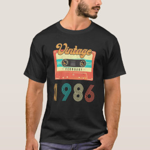 Camiseta Nascer Em Fevereiro De 1986 Aniversário De 34 Anos