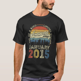 Camiseta Nascer Em Janeiro De 2015 7 Anos Tee Vintage 7 Bir