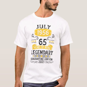 Camiseta Nascer Em Julho De 1956, 65 Anos, Birthday Limited