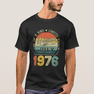 Camiseta Nascer Em Julho De 1976 45 Anos Tee Vintage 45º An