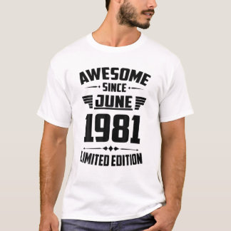 Camiseta Nascer Em Junho De 1981: 40 Anos De Expectativa Li
