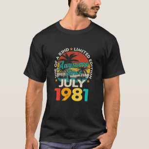 Camiseta Nascer Em Junho De 1981 40 Anos Tee Vintage aniver