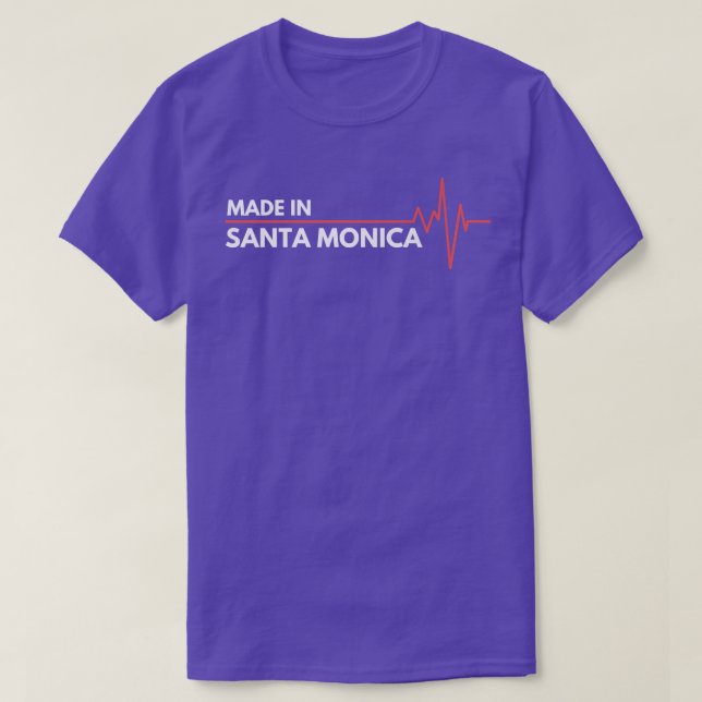 Camiseta Nascer Em Papais noeis Monica California USA Cali  (Frente do Design)