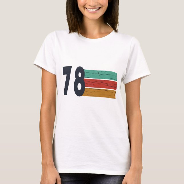 Camiseta Nascer em presente de aniversário de 1978 (Frente)
